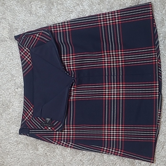 Halogen Navy & Red Plaid Jacquard A-Line Mini Skirt | Size 2P | Nordstrom - Picture 12 of 16